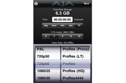 AJA Releases Free iPhone App for Video Professionals