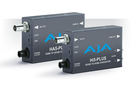 AJA Launches New Hi5-Plus and HA5-Plus Mini-Converters at NAB 2014