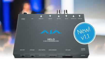 AJA Announces HELO v1.1 Firmware 