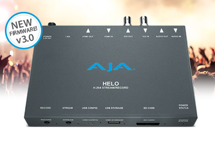 AJA Announces HELO v3.0 Firmware at IBC 2018
