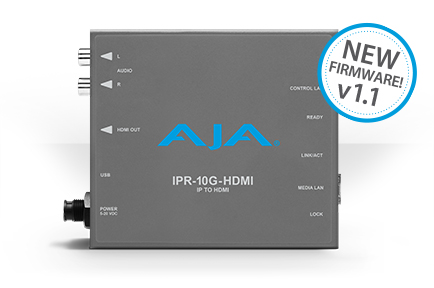 AJA Adds UltraHD Support to  IPR-10G-HDMI with v1.1 Firmware 