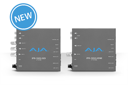 AJA Ships IPR‑10G2‑HDMI and IPR‑10G2‑SDISMPTE ST 2110 Mini‑Converters