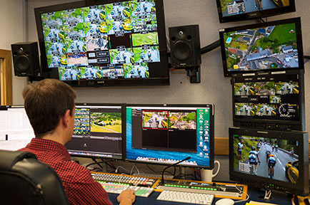 VSquared TV Edits Tour de France Broadcasts with AJA Io® 4K and T-TAP™ on new Mac Pros Running FCPX