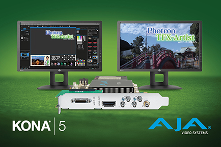 Photron’s TFX-Artist Uses AJA KONA 5 to Power 4K/UltraHD Telop for Japanese Broadcasts